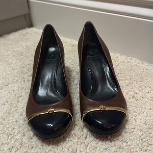 BROWN BLACK AND GOLD Tory Burch Shoes